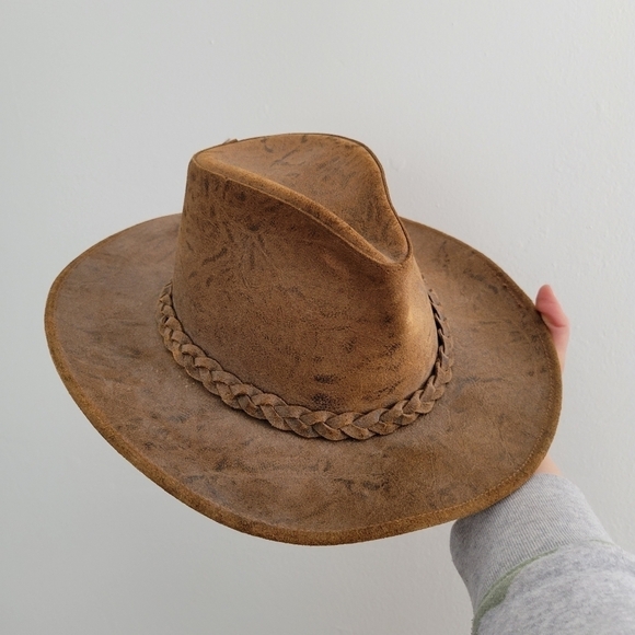 Hershel Hat Co Brown Leather Hat - Picture 7 of 9